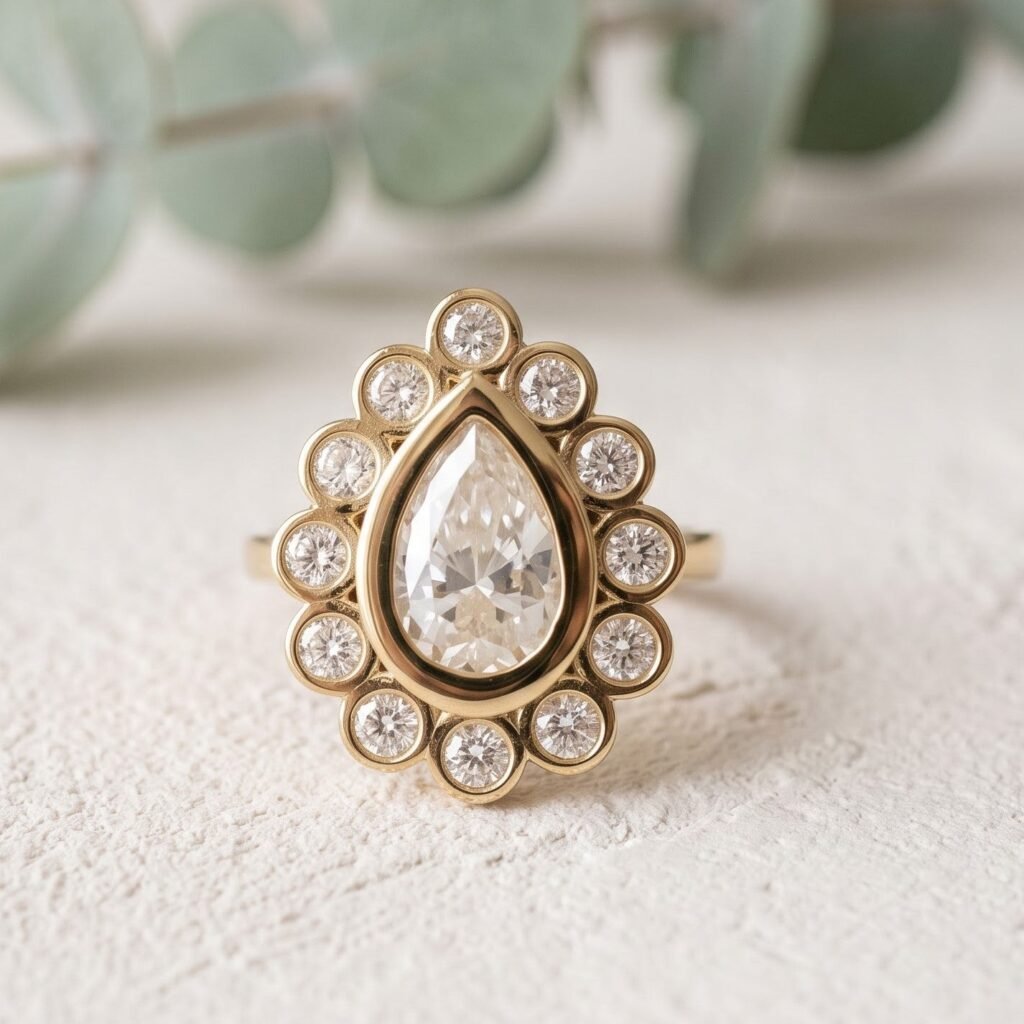 Pear Cut Diamond Engagement Ring