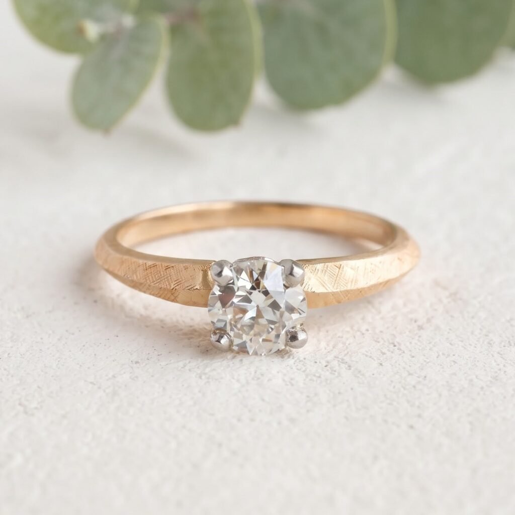 0.60Ct Round Lab Grown Diamond Ring