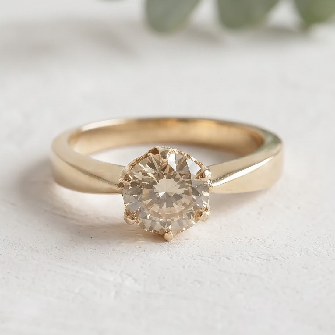 Round Lab Grown Diamond Ring 2.05 Ct Statement Jewelry - Image 1