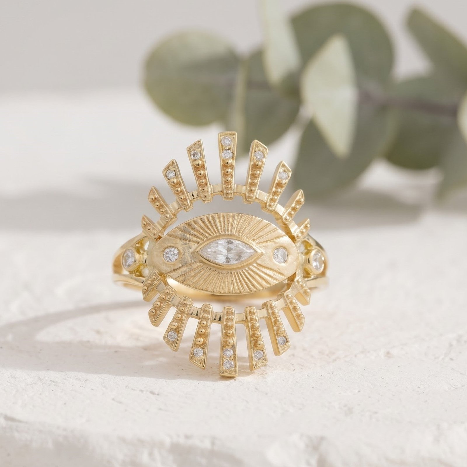 Heirloom Inspired Marquis Vintage Ring - Image 1