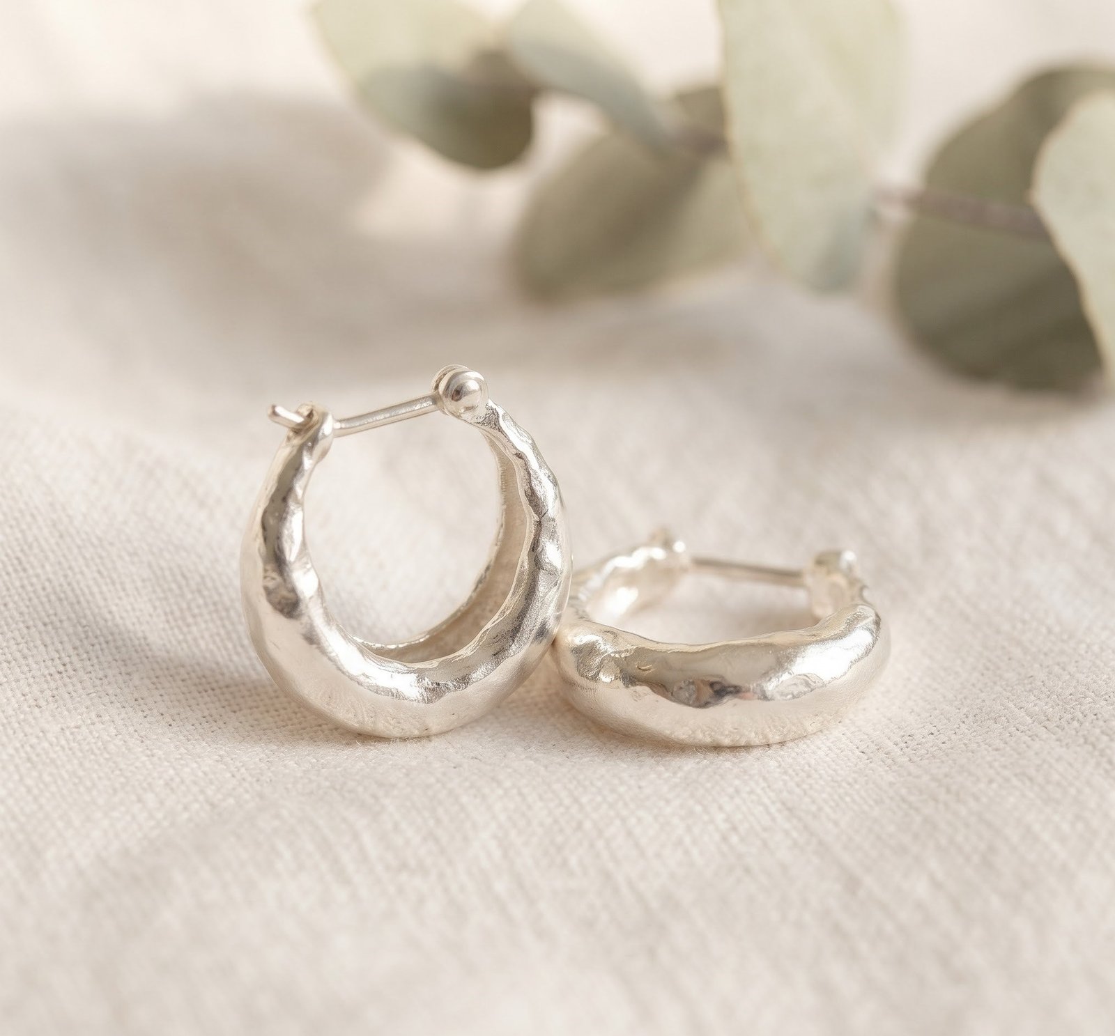 Silver Hoop Earrings for Women - Image 1